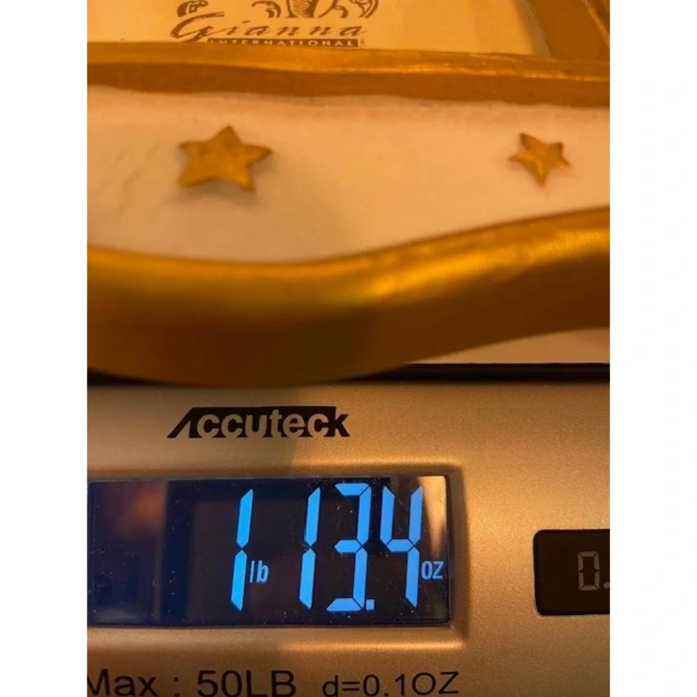 Angel Cherub 4x6 Photo Frame and Enclosed Album Gold White Celestial Star